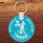 青カッコいい色「悪」 キーホルダー (正面)