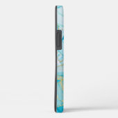 青カッコいい金ゴールドユニーク水色の旋回パターン Case-Mate iPhoneケース (裏面 / 右)