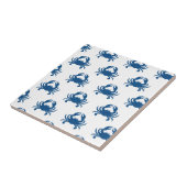 青カニのセラミックタイルのコースター タイル (側面)