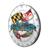 青カニのメリーランドの旗 ダーツボード (正面右)