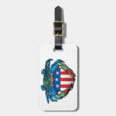 青カニ米国の頂上 ラゲッジタグ (正面縦)