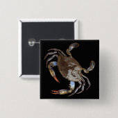 青カニ 缶バッジ (正面&裏面)