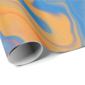 青カラフルいオレンジ色の渦巻き ラッピングペーパー (ロールコーナー)