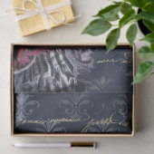 青カラフルいデコペの海藻と魚 薄葉紙 (ギフト)