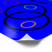 青カラフルい円 ポスター (コーナー)