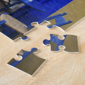 青カラフルい戸口と古いホテルにサイディング ジグソーパズル (側面)