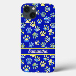 青カラフルい足パーソナライズされた iPhone 13ケース