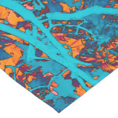 青カラフルとオレンジの木 ショートテーブルランナー (コーナー)