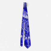 青カラフルと白のフラクタル ネクタイ (裏面)