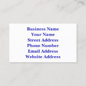 青カラフルと白のフラクタル 名刺 (裏面)