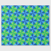 青カラフルと緑の包装紙 ラッピングペーパー (フラット)