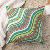 青カラフルと赤のモダン夏 クッション (ブランケット)