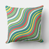 青カラフルと赤のモダン夏 クッション (裏面)