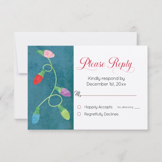 青カラフルのクリスマスラ結婚イト (正面)