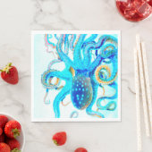 青カラフルタコ スタンダードランチョンナプキン (インサイチュ)