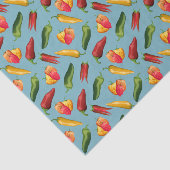 青カラフル唐辛子 薄葉紙 (詳細)