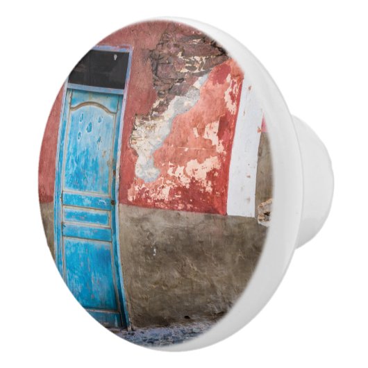 青カラフル扉付き壁 セラミックノブ (右)