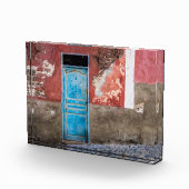 青カラフル扉付き壁 フォトブロック (右)