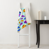 青カラフル海に浮かぶ熱帯魚の柄 シェルパブランケット (インサイチュ)