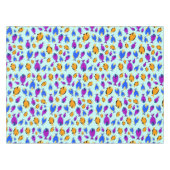 青カラフル海に浮かぶ熱帯魚の柄 テーブルクロス (正面(横))