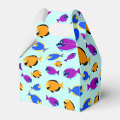 青カラフル海に浮かぶ熱帯魚の柄 フェイバーボックス (裏面サイド)