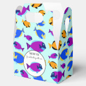青カラフル海に浮かぶ熱帯魚の柄 フェイバーボックス (オープン)