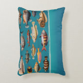 青カラフル海 アクセントクッション (正面(垂直))