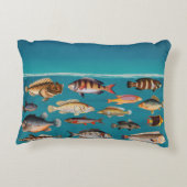 青カラフル海 アクセントクッション (裏面)