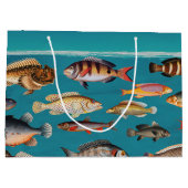 青カラフル海 ラージペーパーバッグ (裏面)