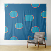 青カラフル王室のジャンボドットイベント背景 タペストリー (インサイチュ(横))