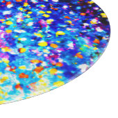 青カラフル空に星。買今 カッティングボード (角)