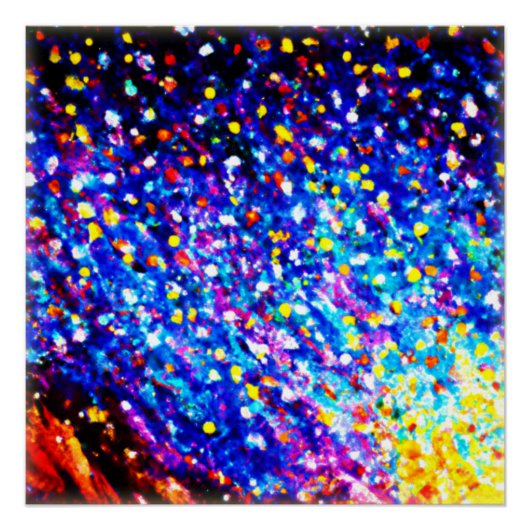 青カラフル空に星。買今 ポスター (正面)