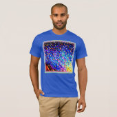 青カラフル空に星。買今 Tシャツ (正面フル)