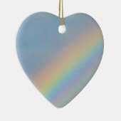 青カラフル空に虹、若い女性の新しい セラミックオーナメント (右)