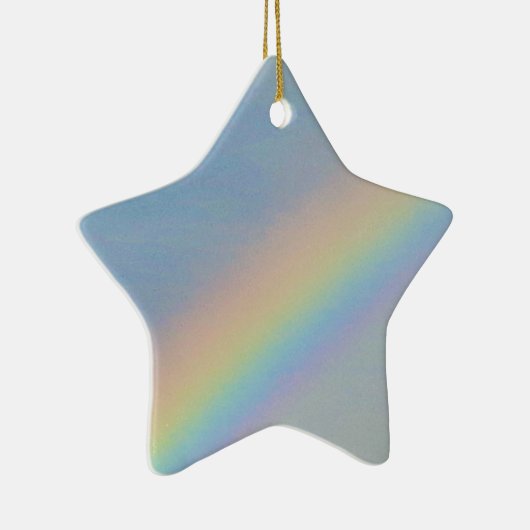 青カラフル空の虹、写真 セラミックオーナメント (右)