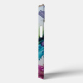 青カラフル紫ピンクグリーンフローラアート Case-Mate iPhoneケース (裏面 / 右)