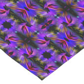 青カラフル紫ブラシ渦巻き抽象芸術 ショートテーブルランナー (コーナー)