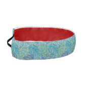 青カラフル緑の熱帯葉水色 アスレチックヘッドバンド (左)