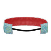 青カラフル緑の熱帯葉水色 アスレチックヘッドバンド (裏面)