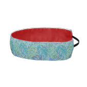 青カラフル緑の熱帯葉水色 アスレチックヘッドバンド (右)