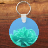 青カラフル緑フローラ キーホルダー (正面)
