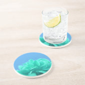 青カラフル緑フローラ コースター (側面)