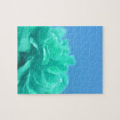 青カラフル緑フローラ ジグソーパズル (横)