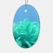 青カラフル緑フローラ セラミックオーナメント (左)