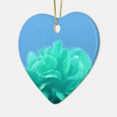 青カラフル緑フローラ セラミックオーナメント (左)