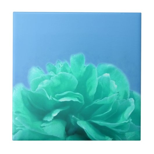 青カラフル緑フローラ タイル (正面)