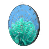 青カラフル緑フローラ ダーツボード (正面右)