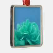青カラフル緑フローラ メタルオーナメント (右)