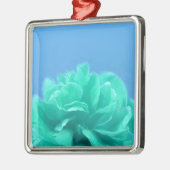 青カラフル緑フローラ メタルオーナメント (左)