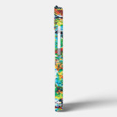 青カラフル緑春花文芸術 Case-Mate iPhoneケース (裏面 / 左)